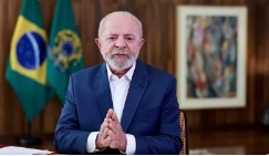 No momento você está vendo Discurso de Lula no Brics inclui apelos contra mudança climática e guerras, e por acesso facilitado a vacinas e à inteligência artificial