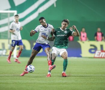 Bahia venceu o líder Palmeiras em SP. Vitória empatou em casa com Grêmio