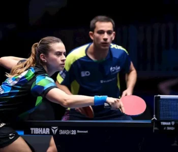 Calderano e Bruna Takahashi vão às quartas de duplas mistas na Suécia