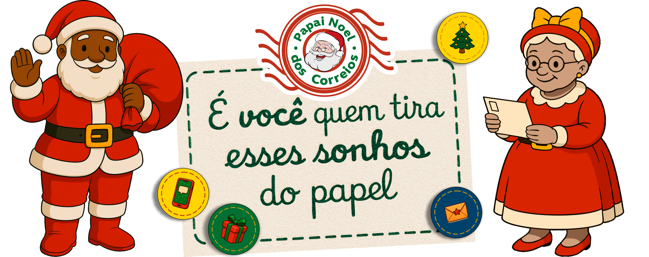 No momento você está vendo Mais de 100 mil cartas do Papai Noel dos Correios já foram adotadas em todo o país