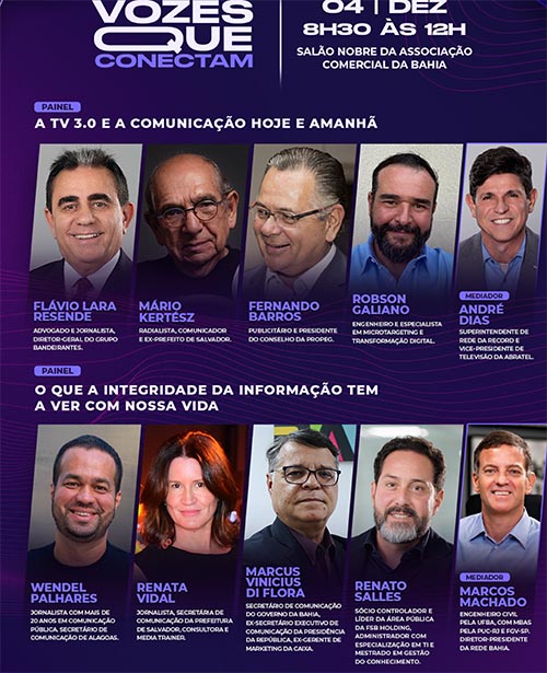 No momento você está vendo Evento “Vozes que Conectam” reunirá grandes nomes da comunicação na Bahia