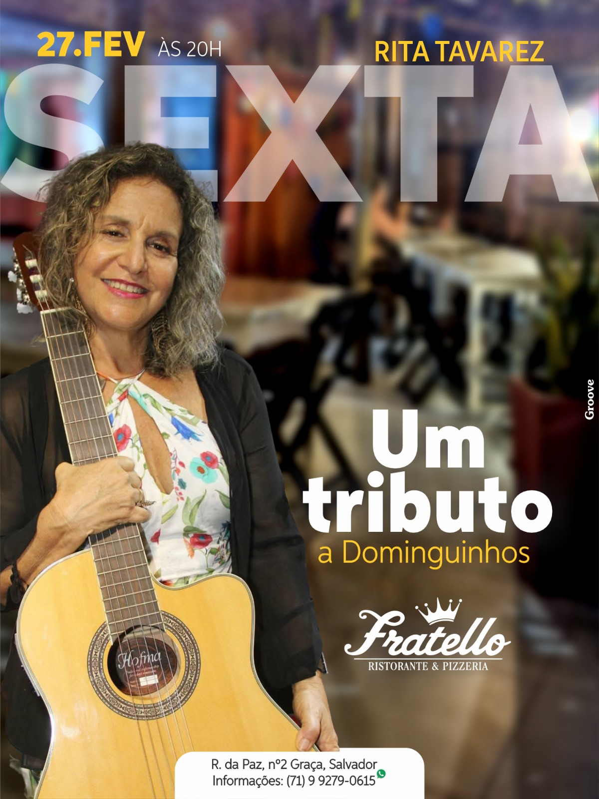 No momento você está vendo Rita Tavarez faz homenagem a Dominguinhos na Fratello, nesta sexta