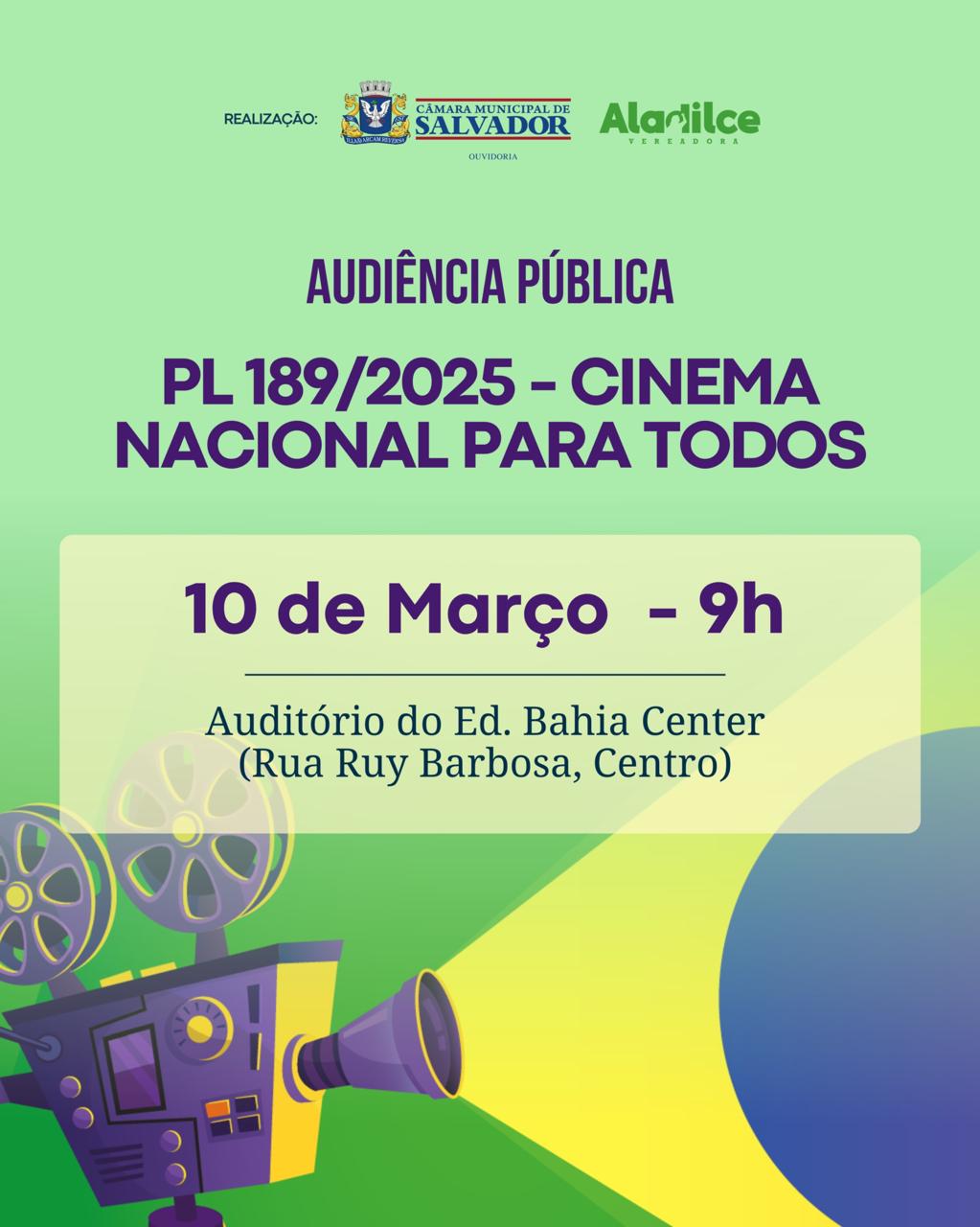 No momento você está vendo Aladilce debate PL “Cinema Nacional para Todos”