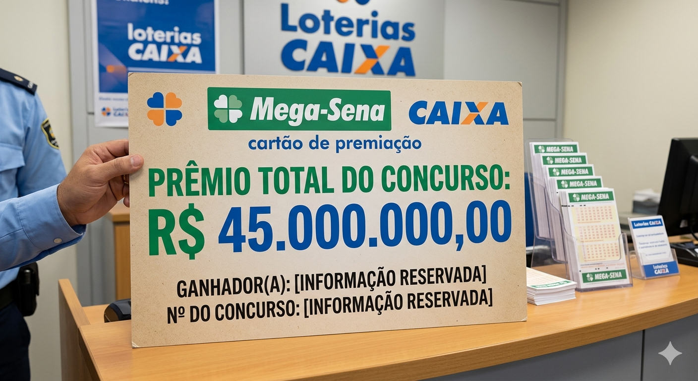 No momento você está vendo Mega-Sena acumula e prêmio principal vai para R$ 45 milhões