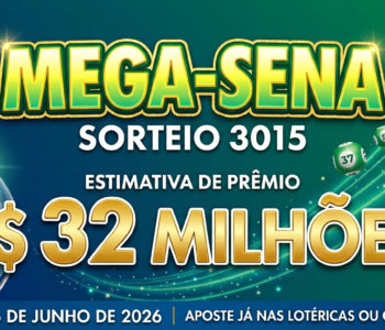 Mega-Sena sorteia prêmio estimado em R$ 32 milhões neste sábado