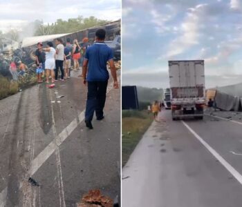 Motorista é preso após acidente com 16 mortes na BR-116 na Bahia