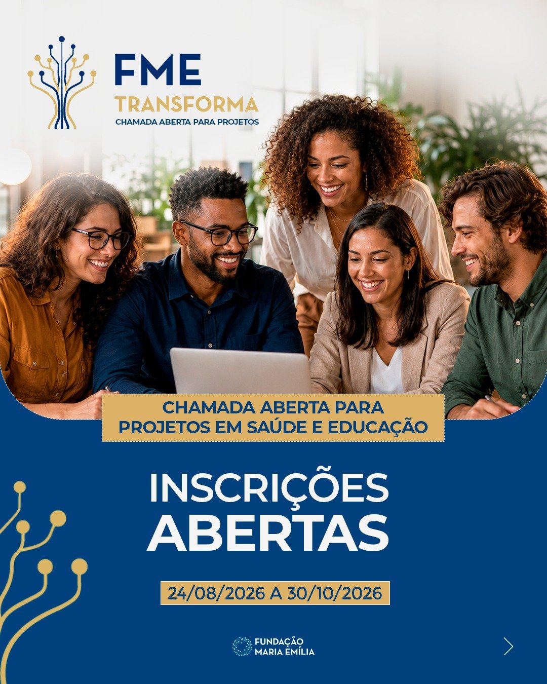 No momento você está vendo Fundação lança a FME Transforma, chamada aberta para viabilizar soluções em Saúde e Educação