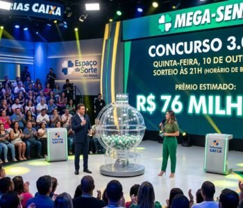 Mega-Sena sorteia prêmio acumulado de R$ 76 milhões nesta quinta