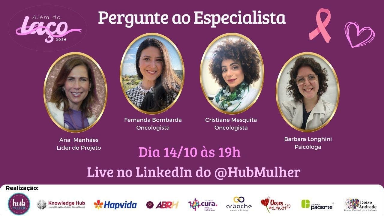 No momento você está vendo Outubro Rosa: Hapvida leva oncologista e psicóloga a live aberta sobre câncer de mama